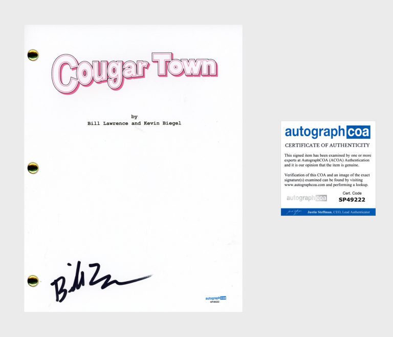 Bill Lawrence 'Cougar Town' Writer Signed Full Episode Script ACOA