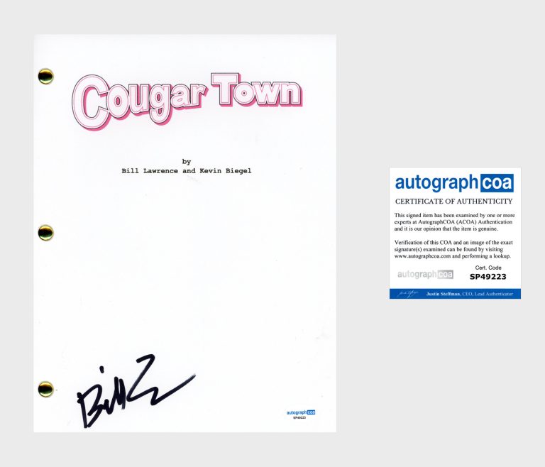 Bill Lawrence 'Cougar Town' Writer Signed Full Episode Script ACOA