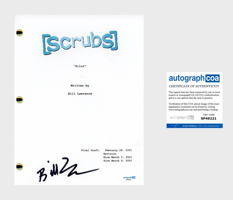 Bill Lawrence ‘Scrubs’ Creator Signed Full Pilot Episode Script ACOA TV Show