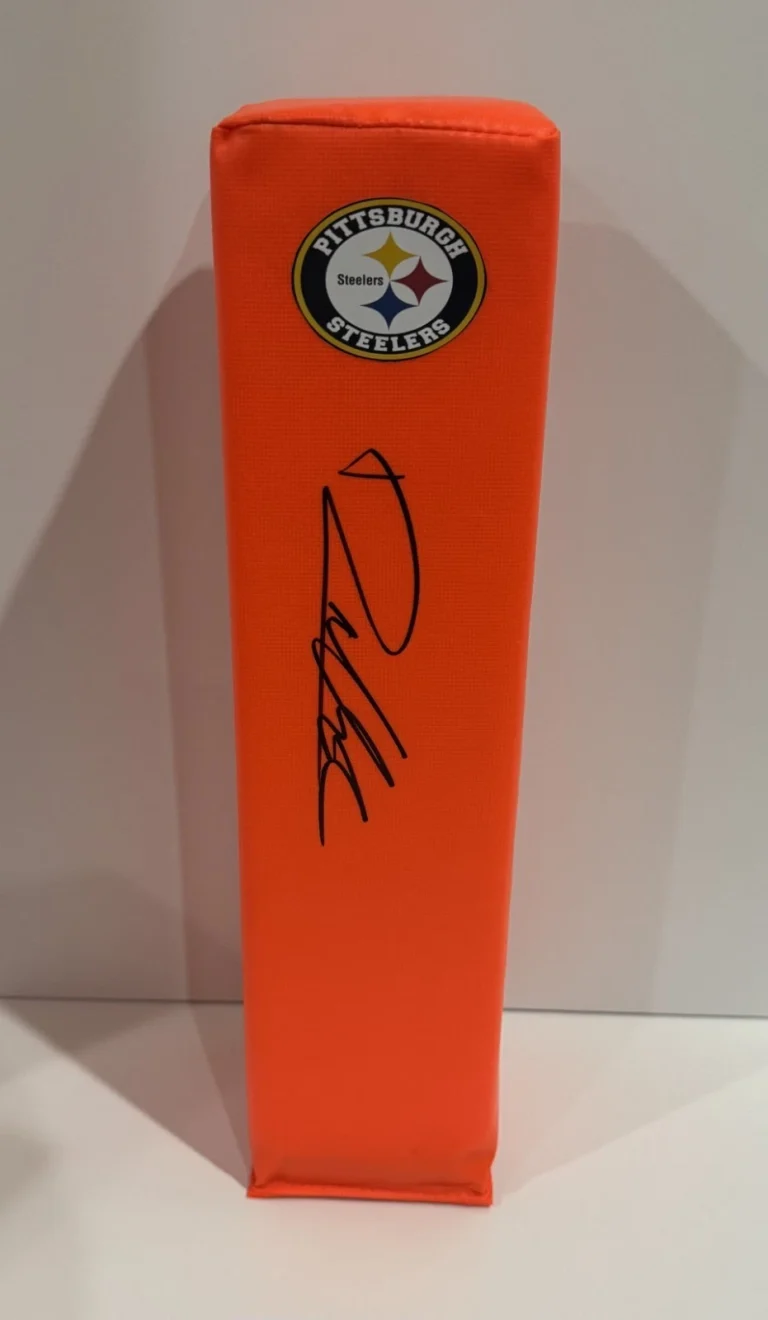 DREW ALLAR SIGNED TOUCHDOWN PYLON PITTSBURGH STEELERS FOOTBALL PROOF JSA COA