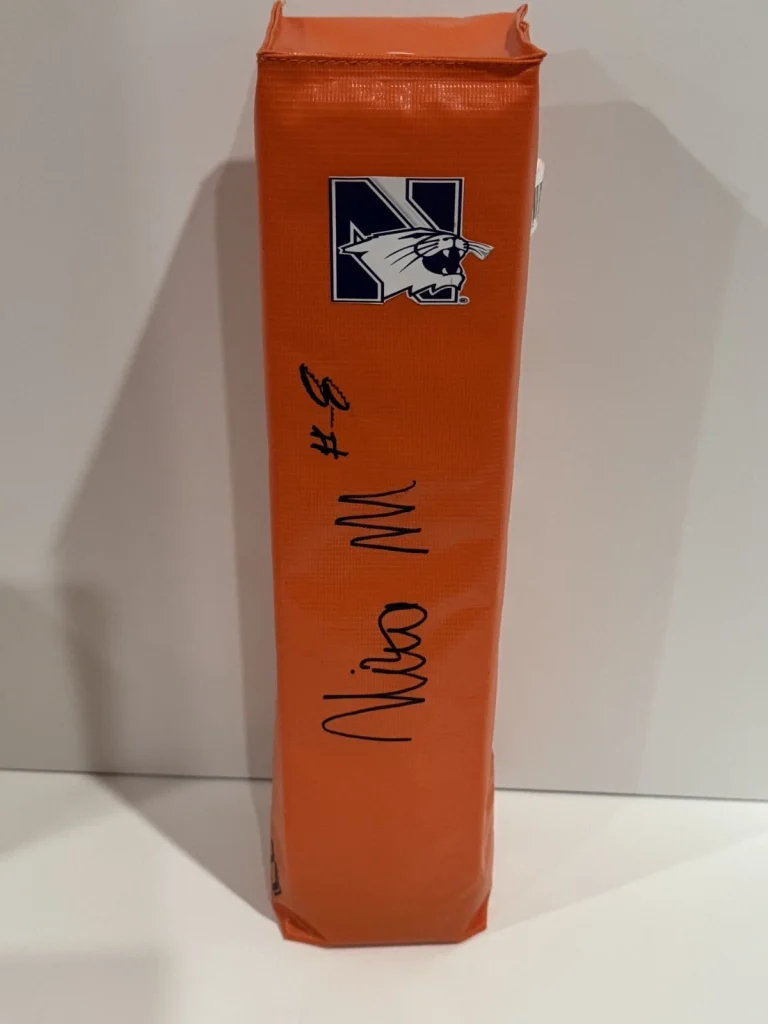 NICCO MARCHIOL SIGNED TOUCHDOWN PYLON NORTHWESTERN WILDCATS JSA COA