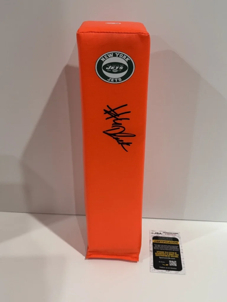 DARRELL JACKSON JR. SIGNED TOUCHDOWN PYLON NEW YORK JETS JSA COA