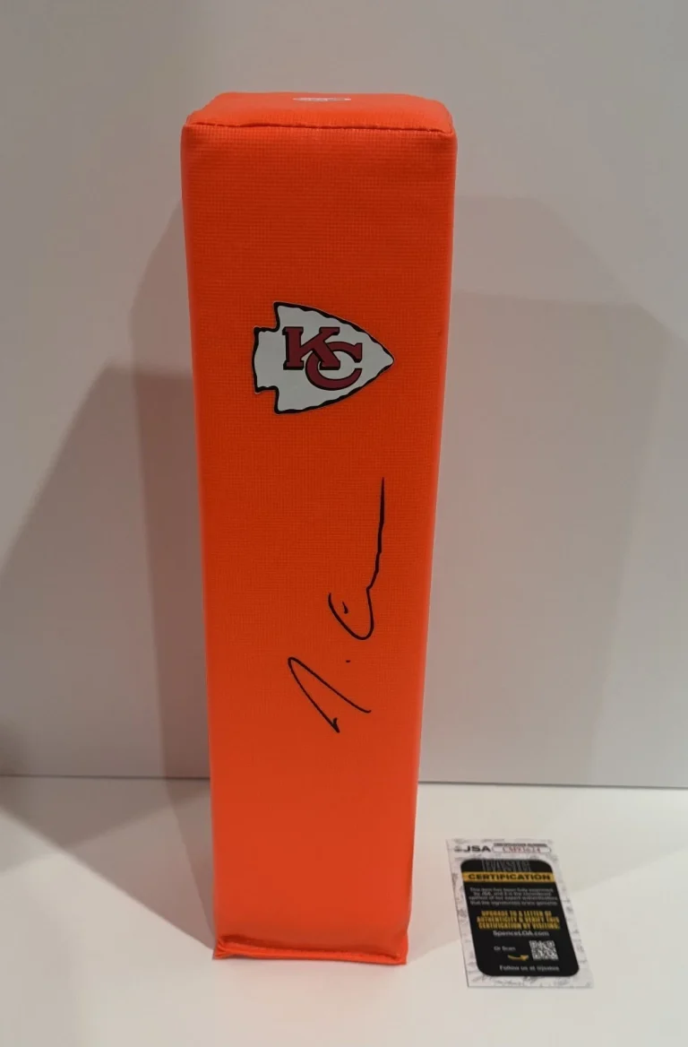 JEFF CALDWELL SIGNED TOUCHDOWN PYLON KANSAS CITY CHIEFS FOOTBALL JSA COA
