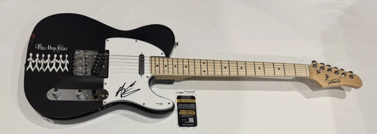 ADAM GONTIER SIGNED CUSTOM THREE DAYS GRACE ONE-X GUITAR JSA COA