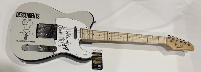 THE DESCENDENTS SIGNED CUSTOM ELECTRIC GUITAR MILO AUKERMAN ALL 4 JSA COA