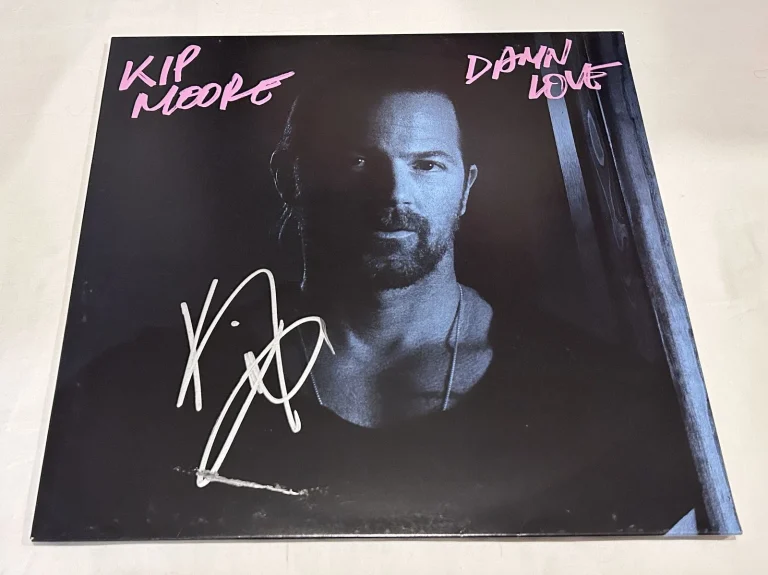 KIP MOORE SIGNED DAMN LOVE VINYL RECORD JSA