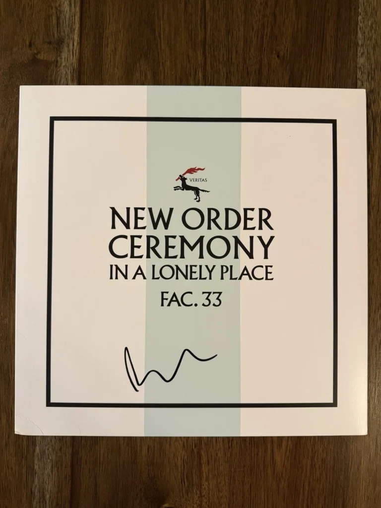 Bernard Sumner ‘New Order’ Band Signed Vinyl Album ‘Ceremony’