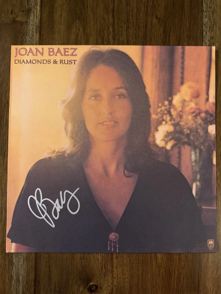 ‘Joan Baez’ Signed Vinyl Album ‘Diamonds & Rust’ Beckett Certified