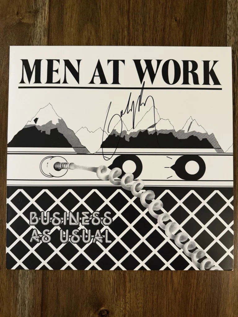 Colin Hay ‘Men At Work’ Band Signed Vinyl Album ‘Business As Usual’ Beckett