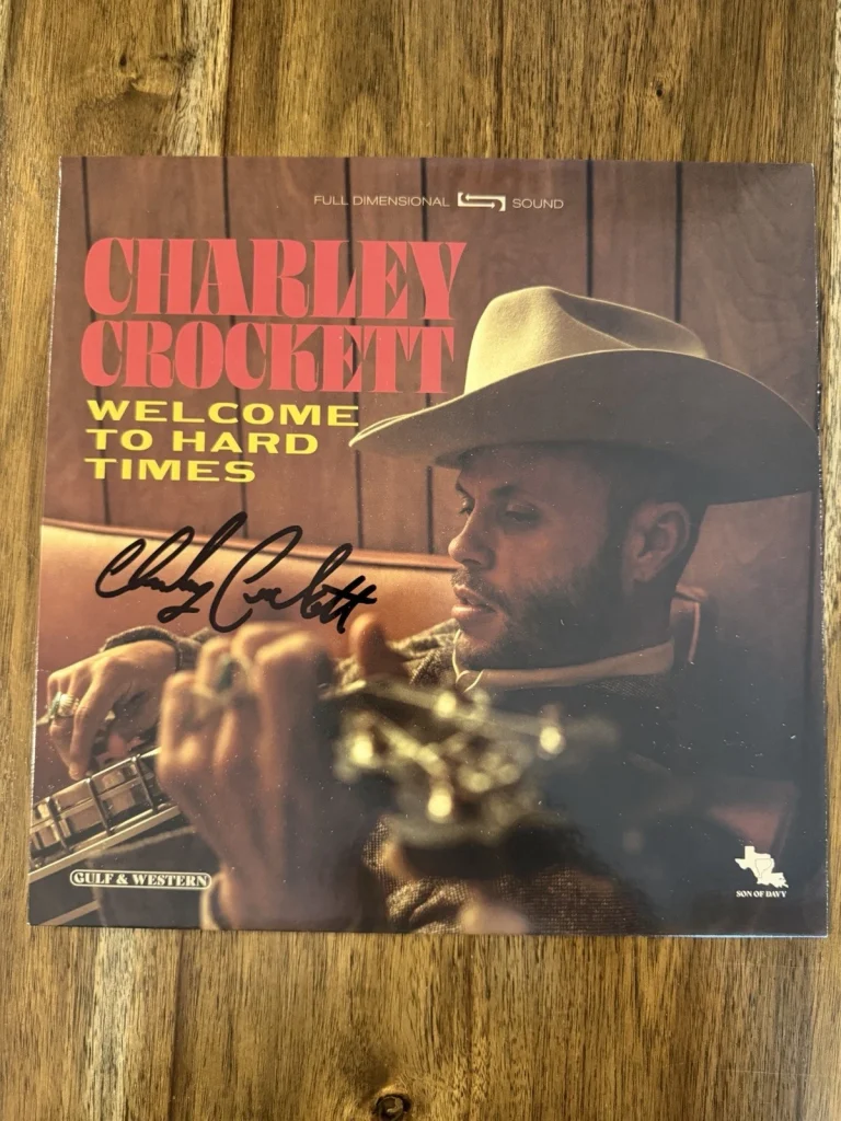 ‘Charley Crockett’ Signed Vinyl Album ‘Welcome To Hard Times’ Record Beckett