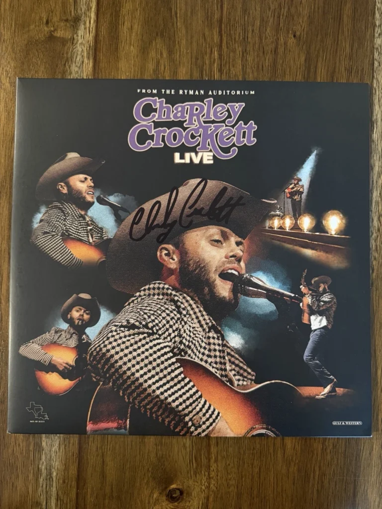 ‘Charley Crockett’ Signed Vinyl Album ‘Live From The Ryman’ Record Beckett