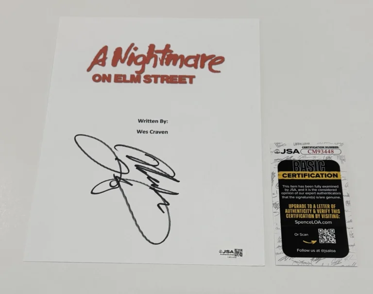 HEATHER LANGENKAMP SIGNED A NIGHTMARE ON ELM STREET FULL MOVIE SCRIPT JSA COA