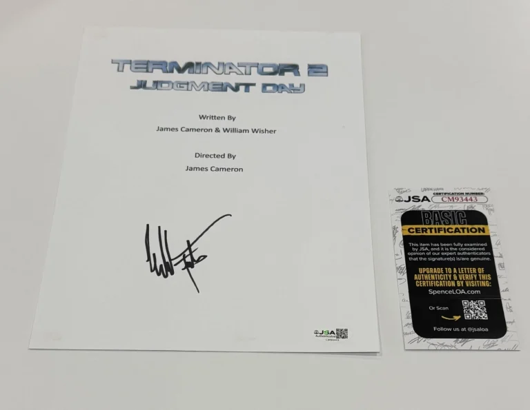 EDWARD FURLONG SIGNED TERMINATOR 2 JUDGMENT DAY FULL MOVIE SCRIPT  JSA COA