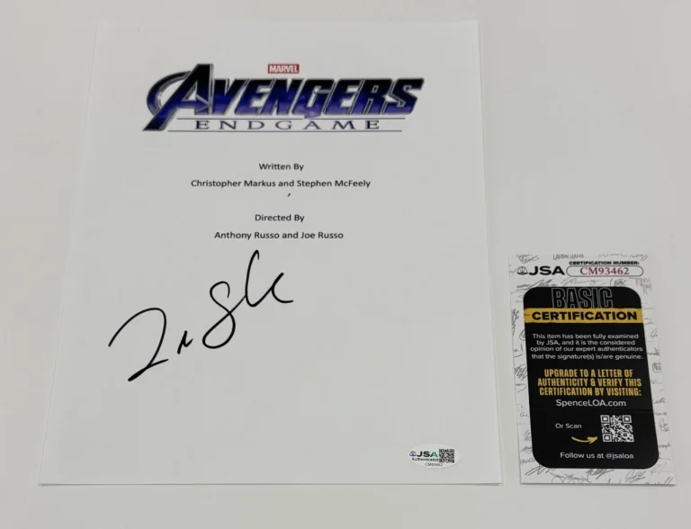 FRANK GRILLO SIGNED AVENGERS ENDGAME FULL MOVIE SCRIPT AUTOGRAPHED JSA COA