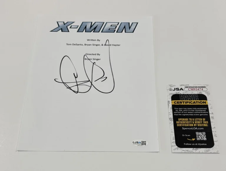 RAY PARK SIGNED X-MEN FULL MOVIE SCRIPT AUTOGRAPHED JSA COA
