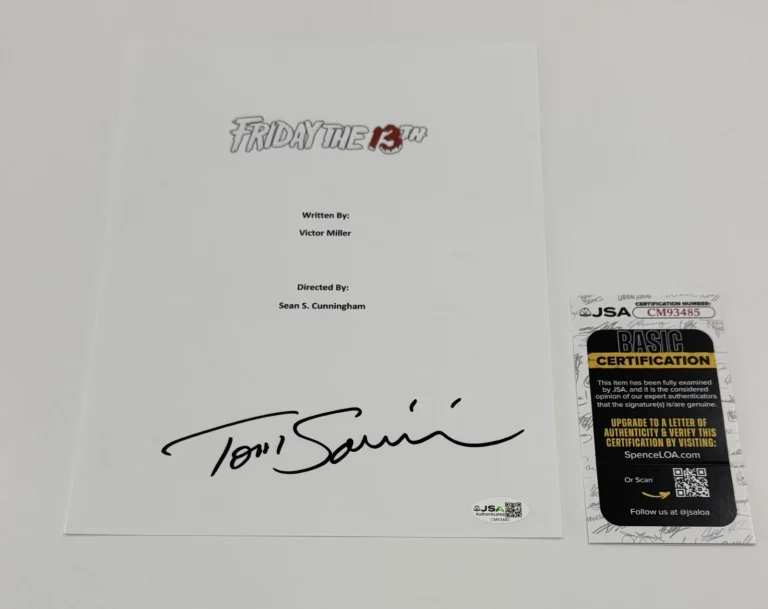TOM SAVINI SIGNED FRIDAY THE 13TH FULL MOVIE SCRIPT AUTOGRAPHED JSA COA