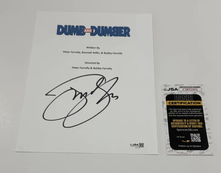 JEFF DANIELS SIGNED DUMB AND DUMBER FULL MOVIE SCRIPT AUTOGRAPHED JSA COA