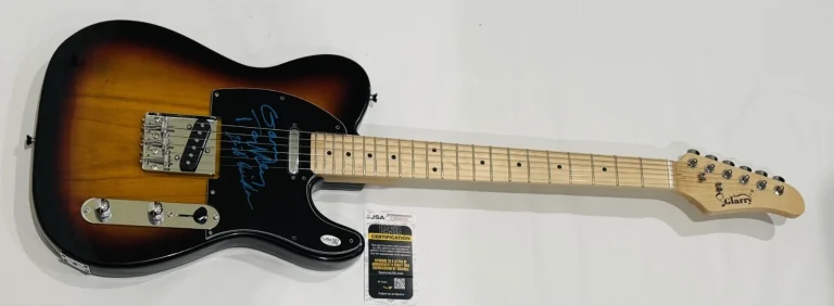 THE BOX TOPS SIGNED SUNBURST ELECTRIC GUITAR GARY TALLEY BILL CUNNINGHAM JSA COA