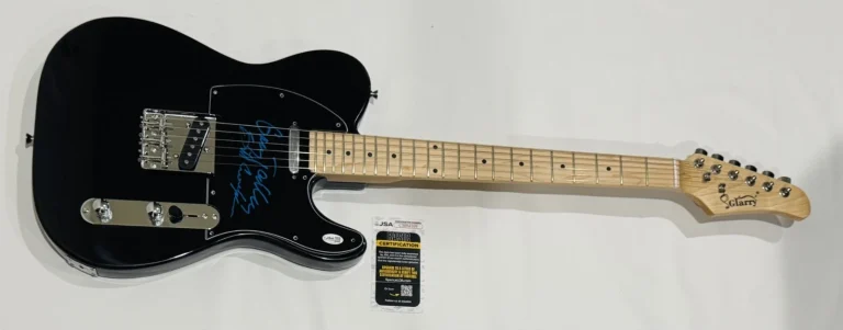 THE BOX TOPS SIGNED BLACK ELECTRIC GUITAR GARY TALLEY BILL CUNNINGHAM JSA COA