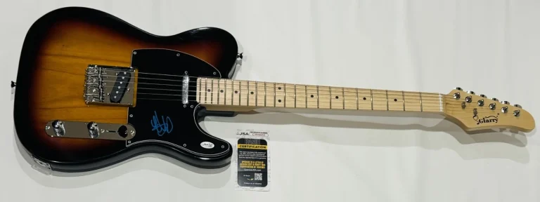 LIGHTS VALERIE POXLEITNER SIGNED SUNBURST ELECTRIC GUITAR JSA COA