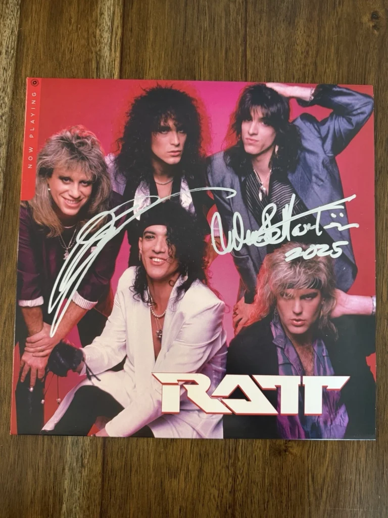 Stephen Pearcy & Warren ‘Ratt’ Signed ‘Now Playing’ Vinyl Album Beckett