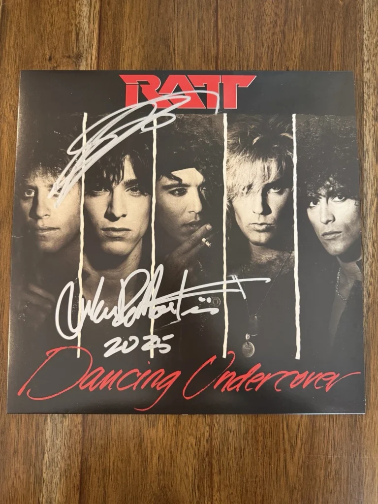 Stephen Pearcy & Warren ‘Ratt’ Signed ‘Dancing Undercover’ Vinyl Album Beckett