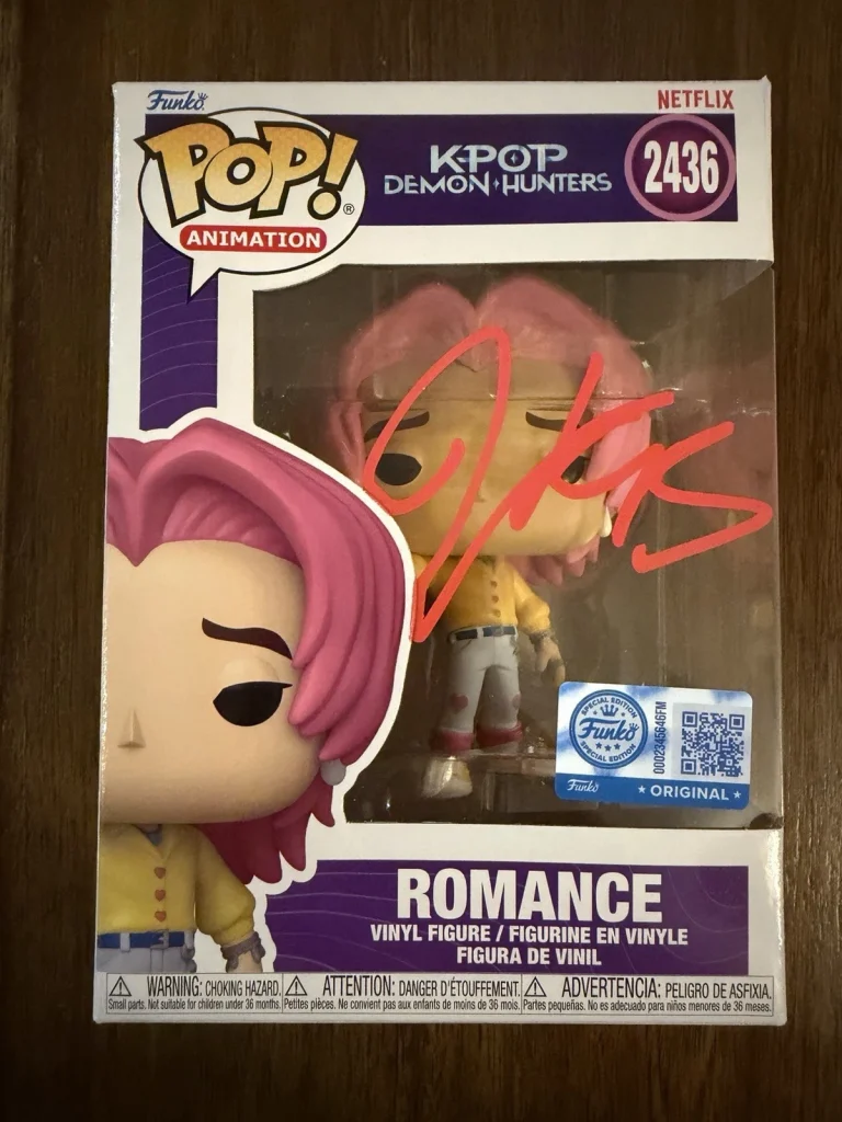 Joel Kim Booster ‘K-Pop Demon Hunters’ Signed Funko Pop ‘Romance Saja’ Beckett