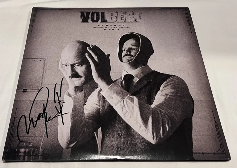 MICHAEL POULSEN SIGNED VOLBEAT SERVANT OF THE MIND VINYL RECORD JSA