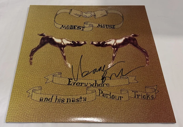 ISAAC BROCK SIGNED MODEST MOUSE EVERYWHERE AND HIS NASTY VINYL RECORD JSA