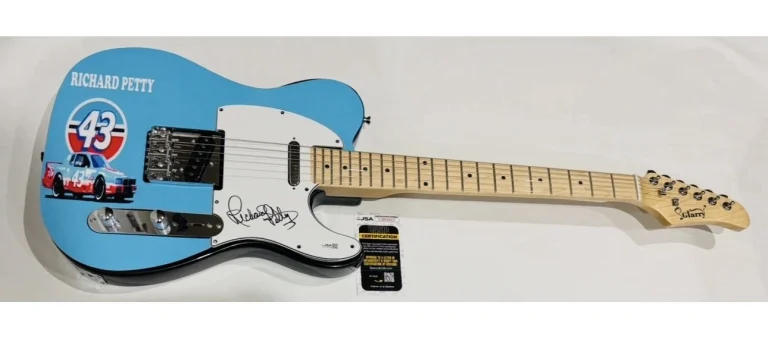 RICHARD PETTY SIGNED CUSTOM ELECTRIC GUITAR NASCAR THE KING JSA COA