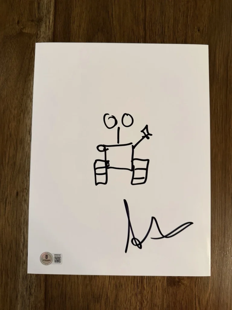 Andrew Stanton ‘WALL-E’ Movie Director Signed Sketch Autograph Beckett