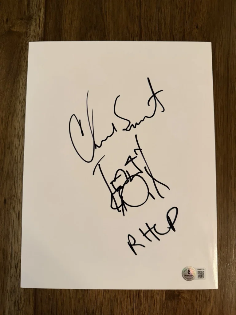 Chad Smith ‘Red Hot Chili Peppers’ Drummer Signed Sketch Autograph Beckett