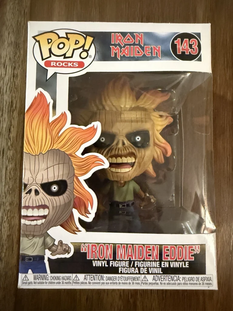 Iron Maiden Funko Pop Rocks Iron Maiden Eddie #143 Vinyl With Protector