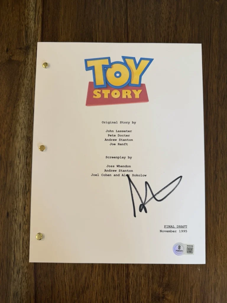 Andrew Stanton 'Toy Story' Writer Signed Full Movie Script Screenplay Beckett