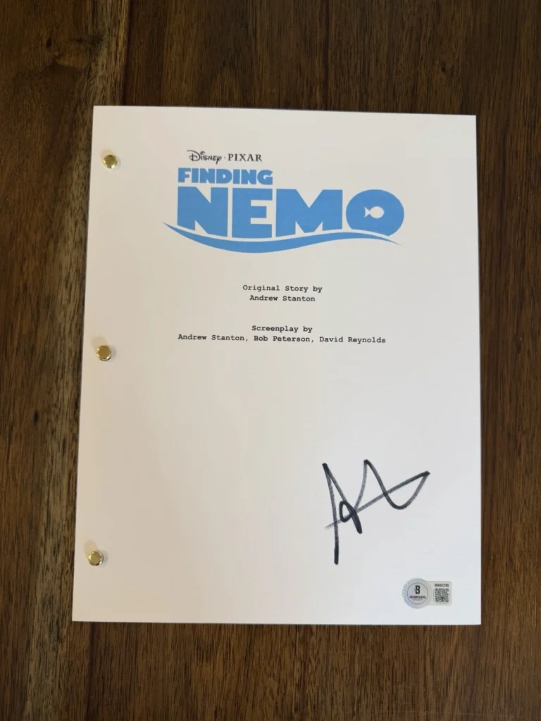 Andrew Stanton 'Finding Nemo' Writer Signed Full Movie Script Screenplay Beckett