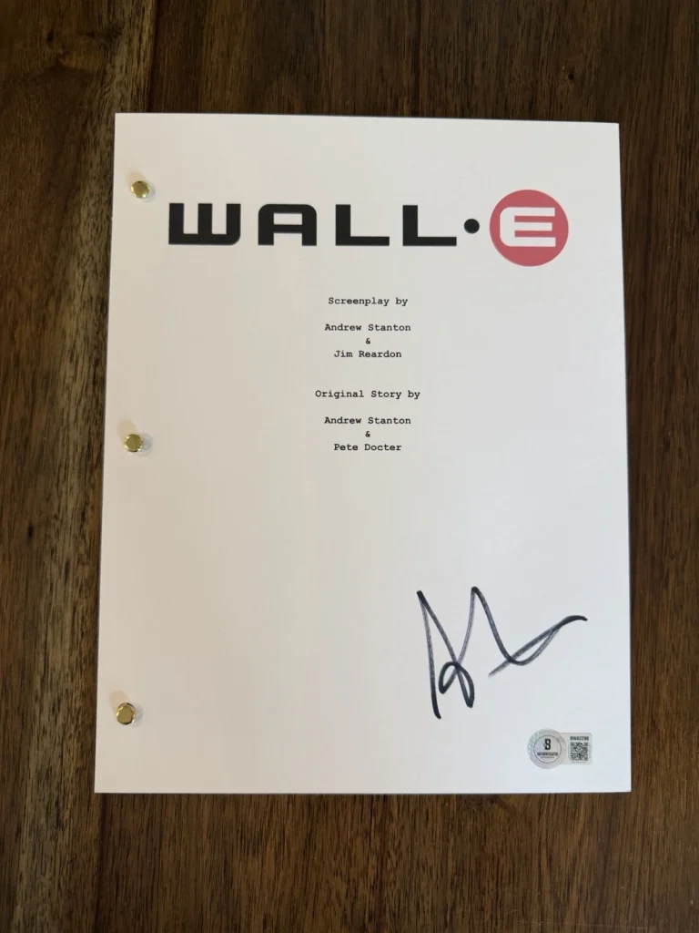 Andrew Stanton 'WALL-E' Writer Signed Full Movie Script Screenplay Beckett WALLE