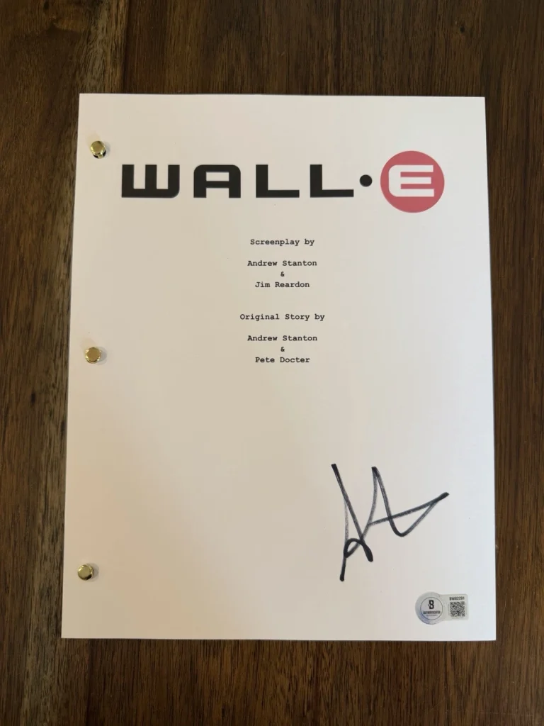 Andrew Stanton 'WALL-E' Writer Signed Full Movie Script Screenplay Beckett WALLE