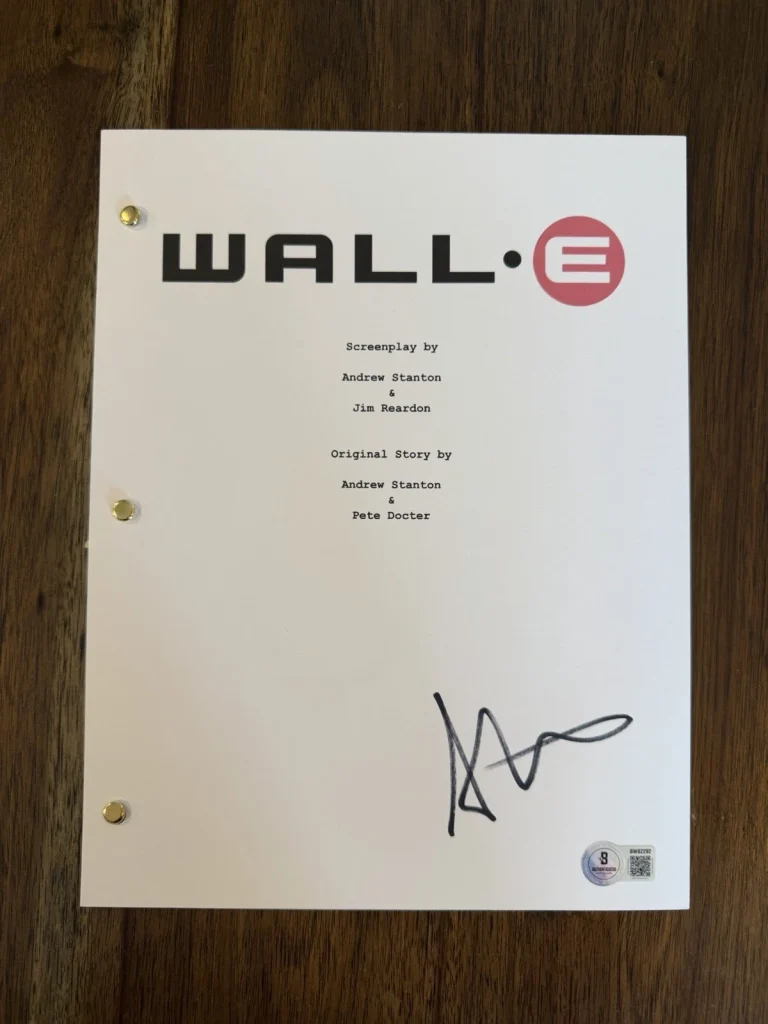 Andrew Stanton 'WALL-E' Writer Signed Full Movie Script Screenplay Beckett WALLE