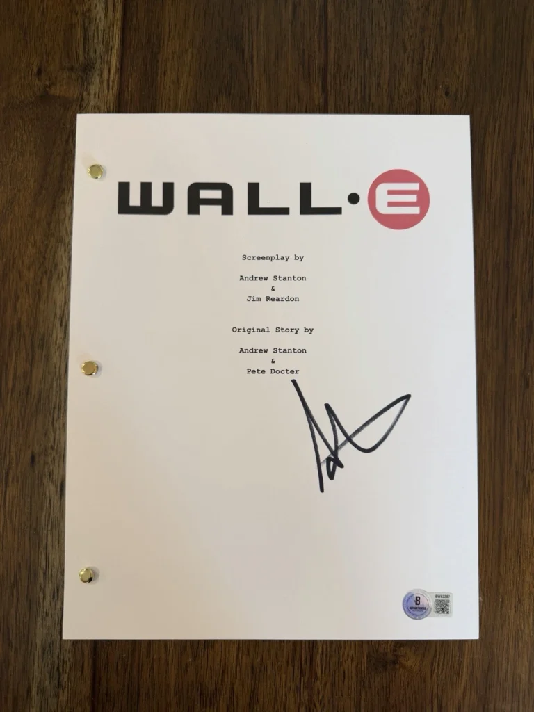 Andrew Stanton 'WALL-E' Writer Signed Full Movie Script Screenplay Beckett WALLE