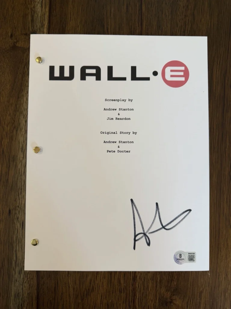 Andrew Stanton 'WALL-E' Writer Signed Full Movie Script Screenplay Beckett WALLE