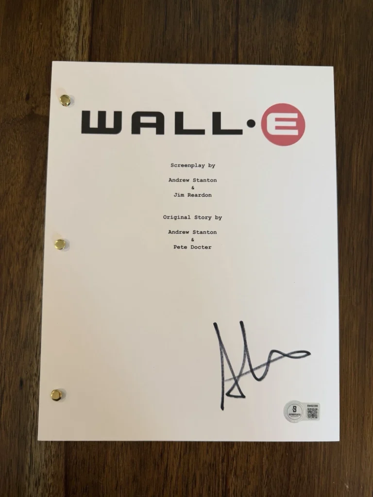 Andrew Stanton 'WALL-E' Writer Signed Full Movie Script Screenplay Beckett WALLE
