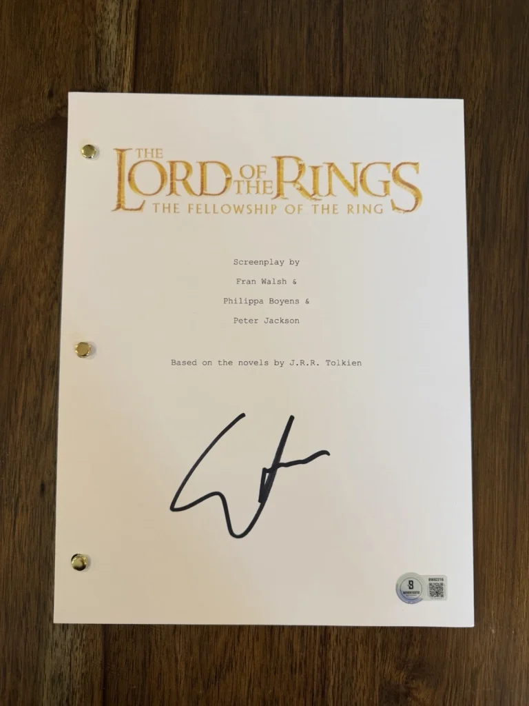 Elijah Wood 'Lord Of The Rings’ Signed Full Movie Script ‘Frodo’ Beckett