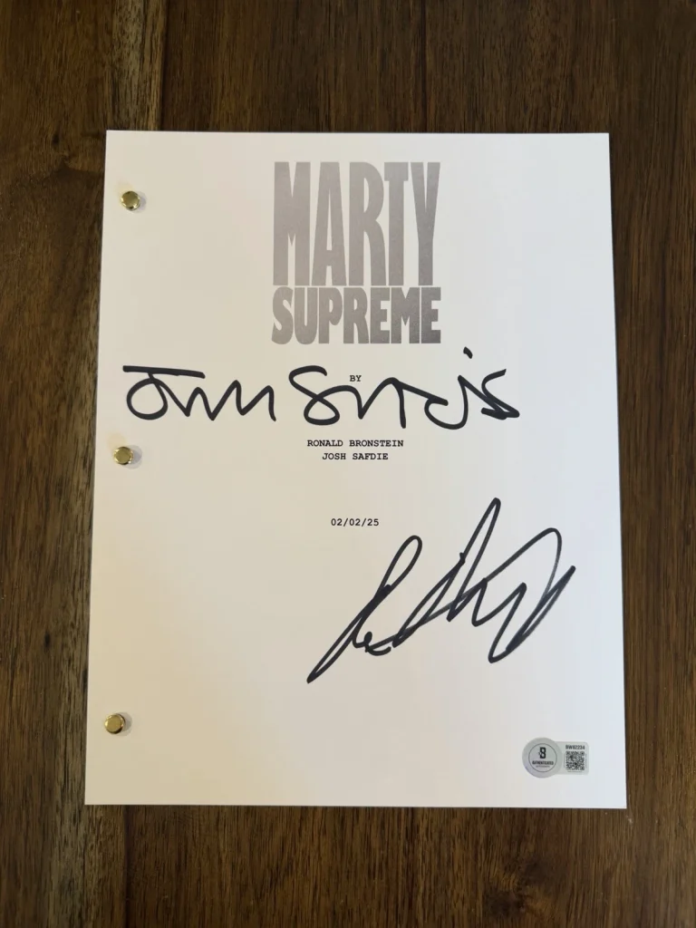 Josh Safdie & Ronald Bronstein ‘Marty Supreme’ Signed Full Movie Script Beckett
