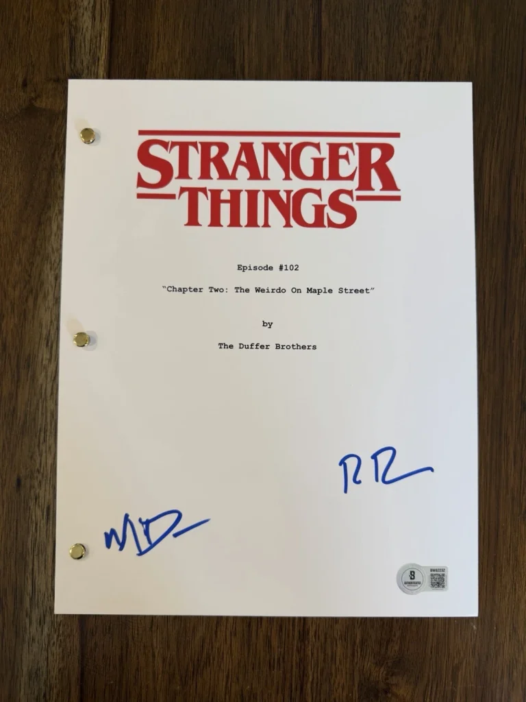 Ross & Matt Duffer Brothers ‘Stranger Things’ Signed Full Episode Script Beckett