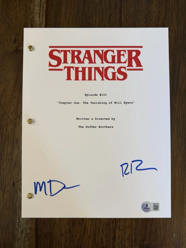 Ross & Matt Duffer Brothers ‘Stranger Things’ Signed Full Episode Script Beckett