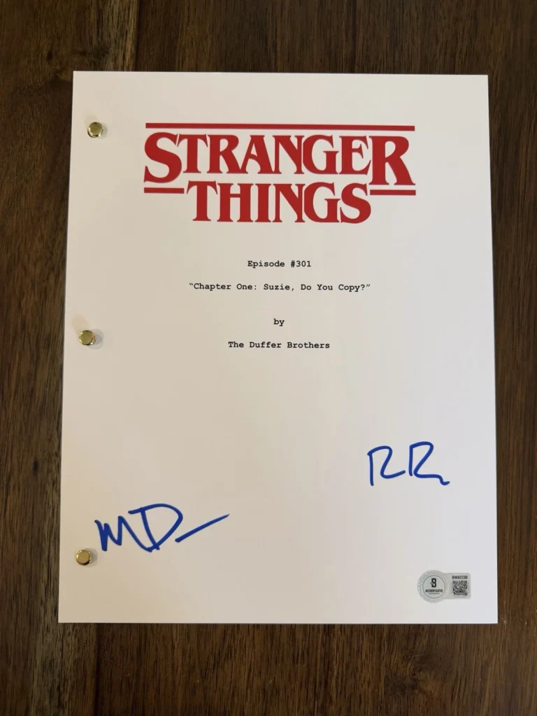 Ross & Matt Duffer Brothers ‘Stranger Things’ Signed Full Episode Script Beckett