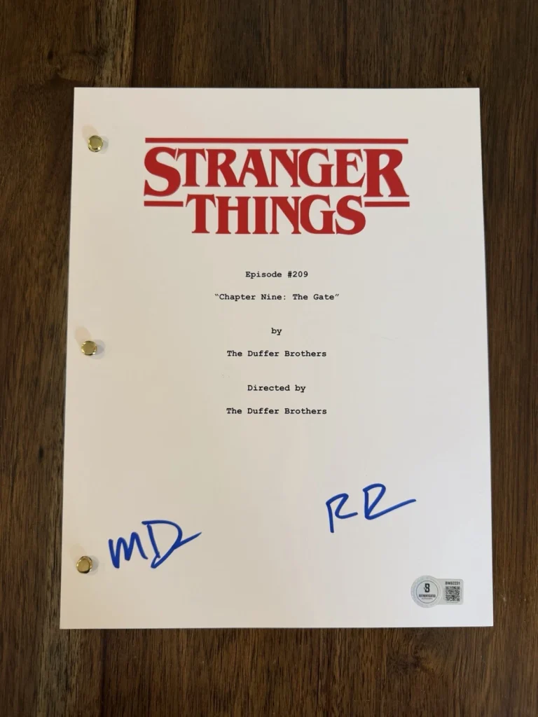Ross & Matt Duffer Brothers ‘Stranger Things’ Signed Full Episode Script Beckett