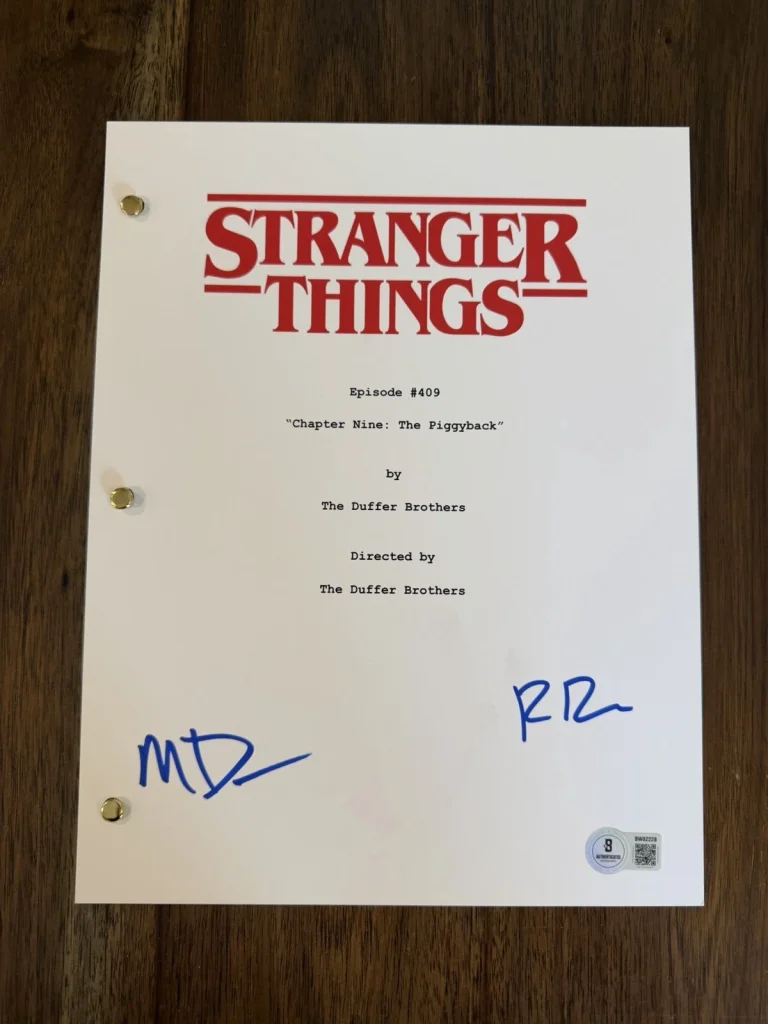 Ross & Matt Duffer Brothers ‘Stranger Things’ Signed Full Episode Script Beckett