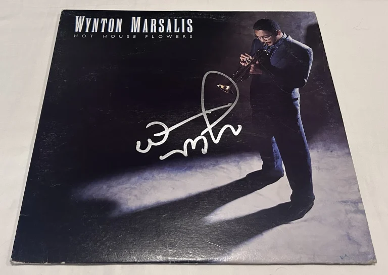 WYNTON MARSALIS SIGNED HOT HOUSE FLOWERS VINYL RECORD JSA