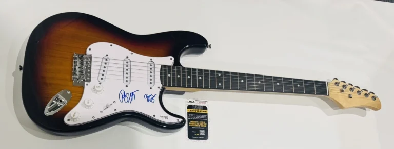 JOHN CAFFERTY AND THE BEAVER BROWN BAND SIGNED GUITAR GARY GRAMOLINI JSA COA